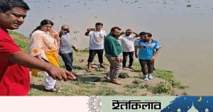 নির্মাণের তিন বছরেই খোকসা বাজার রক্ষা বাঁধে ধস, আতঙ্কে এলাকাবাসী