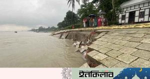 পদ্মার প্রবল স্রোতে নবনির্মিত তীররক্ষা বাঁধে ধস, লৌহজংয়ে ভাঙন আতঙ্কে নির্ঘুম পদ্মাপাড়ের মানুষ