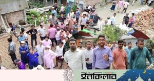 মধুখালী বাজারে অবৈধ স্থাপনা উচ্ছেদে অভিযান